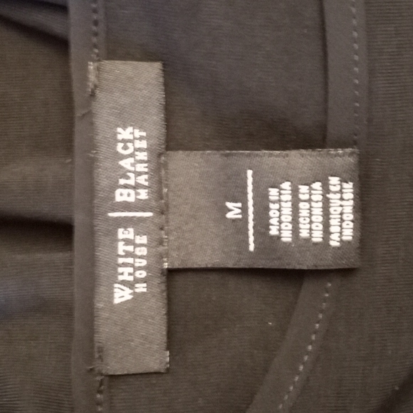 White house black market, medium, black long sleeve classy top. - Picture 3 of 3
